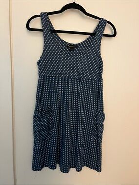 Forever 21 Blue and White Sleeveless Mini Dress